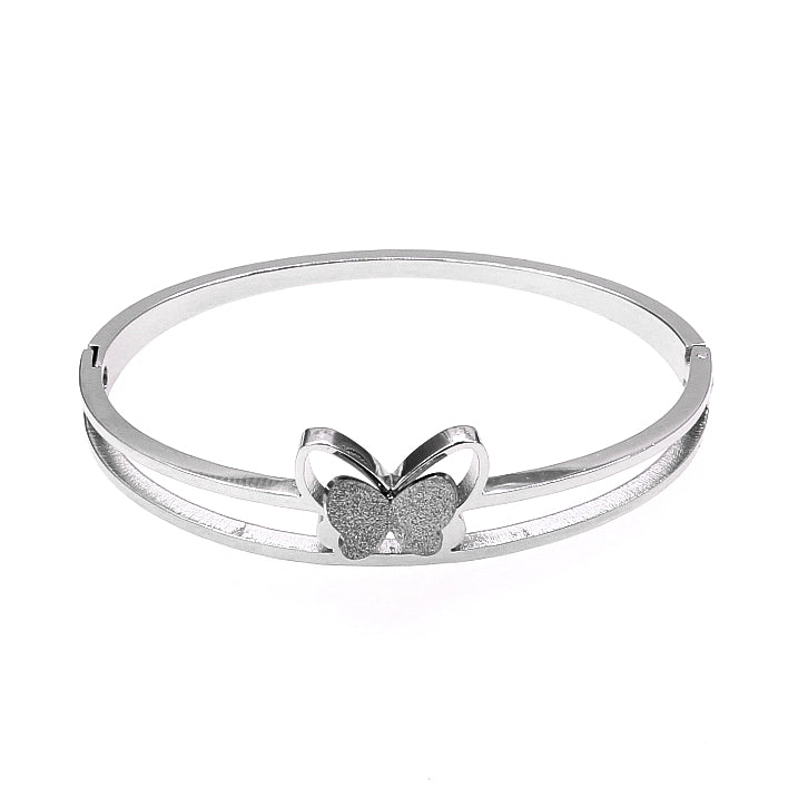 SILVER BUTTERFLY BANGLE